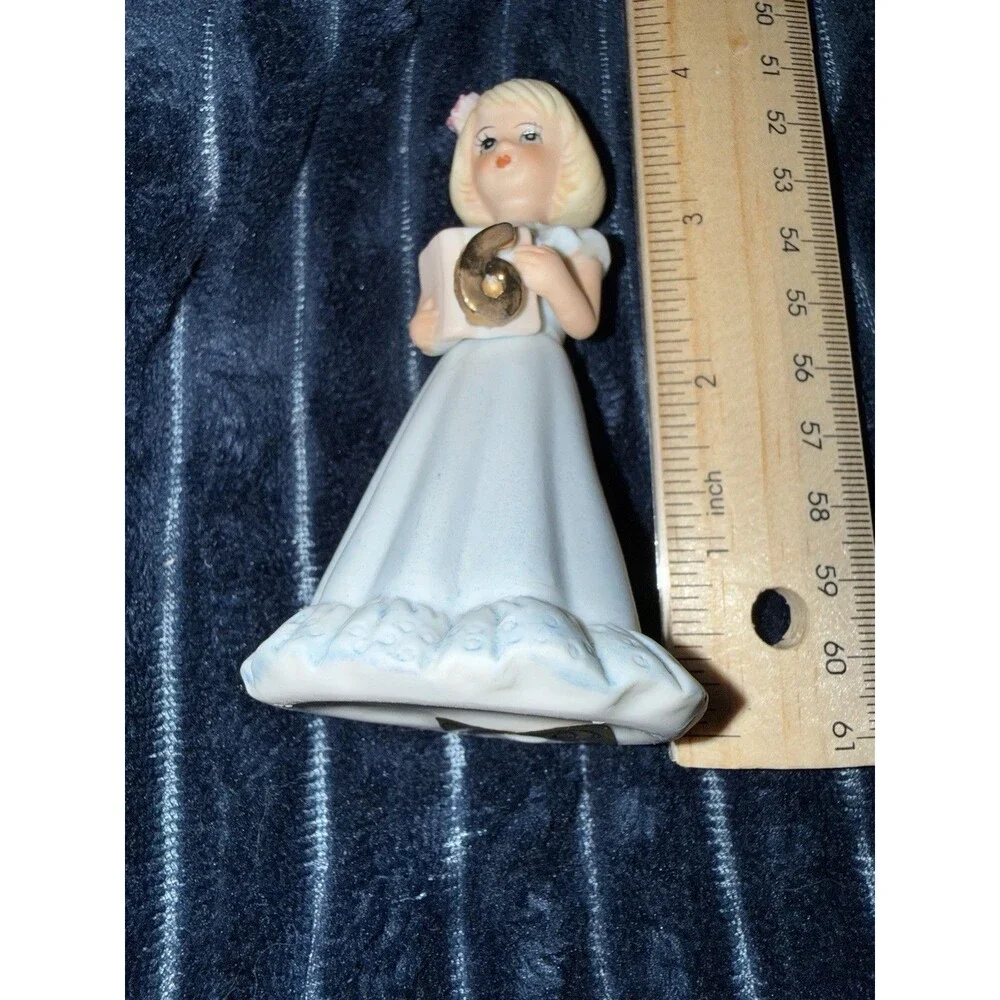 1981 Vintage Enesco Porcelain Growing Up Birthday Girl Figurine - Age 6